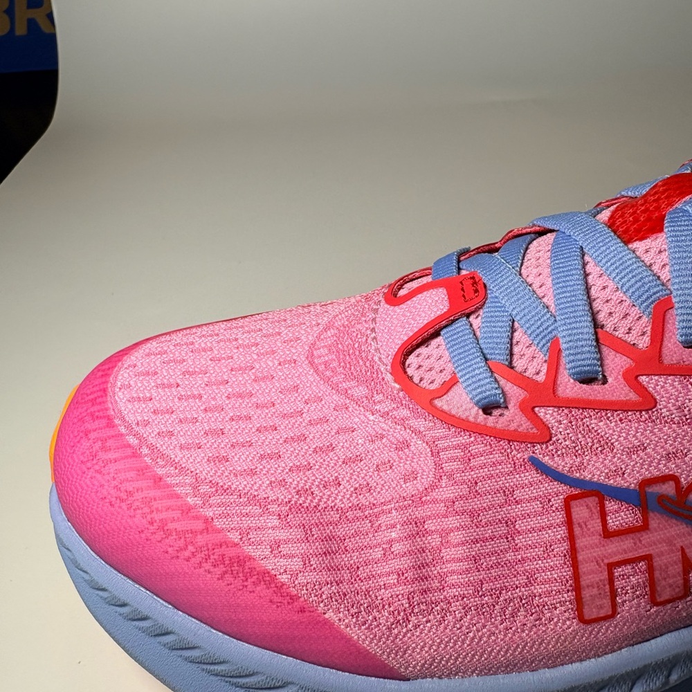Brand New in box HOKA Mach6 Pink & Blue Running Shoe. Youth size 6.5. 🔥🔥🔥 - Picture 6 of 14
